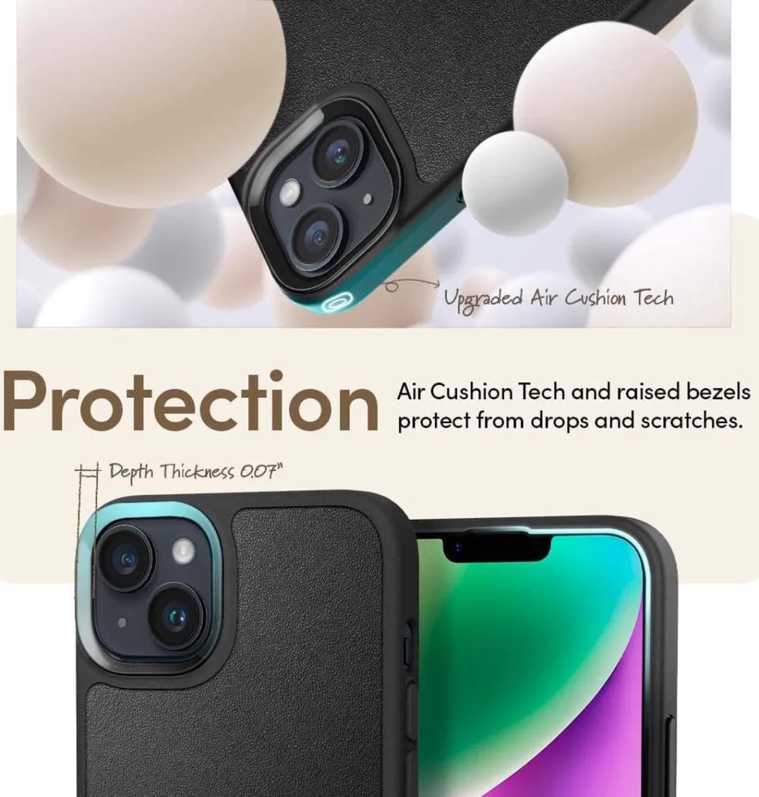 Spigen Cyrill Kajuk Mag Hoesje iPhone 14 Plus - Magnetische Ring - Zwart - afbeelding 6 van 6
