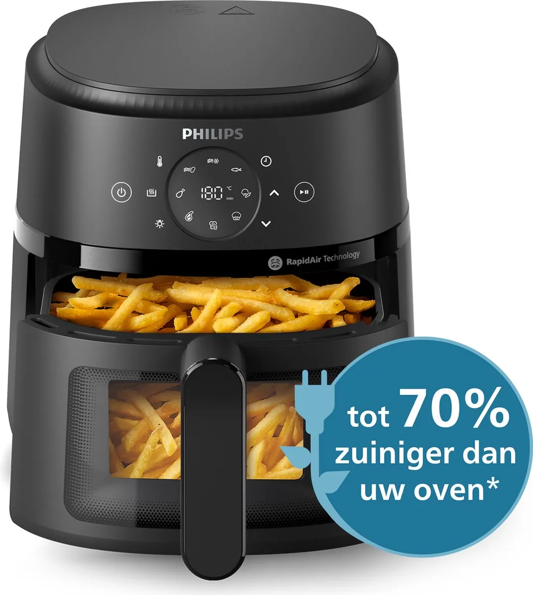 Philips 2000 Series Airfryer NA210/00 - 3.2L - 1300W - Zwart