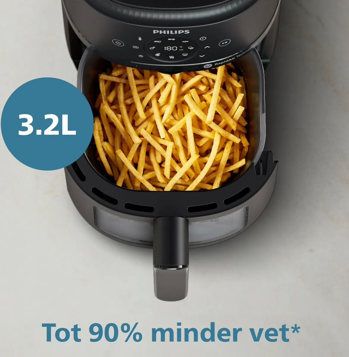 Philips 2000 Series Airfryer NA210/00 - 3.2L - 1300W - Zwart - afbeelding 6 van 6