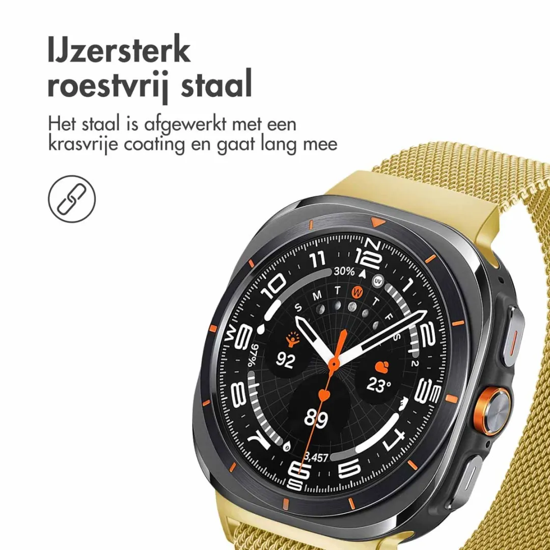 Imoshion Milanees Magnetisch Bandje - Samsung Galaxy Watch Ultra - Goud