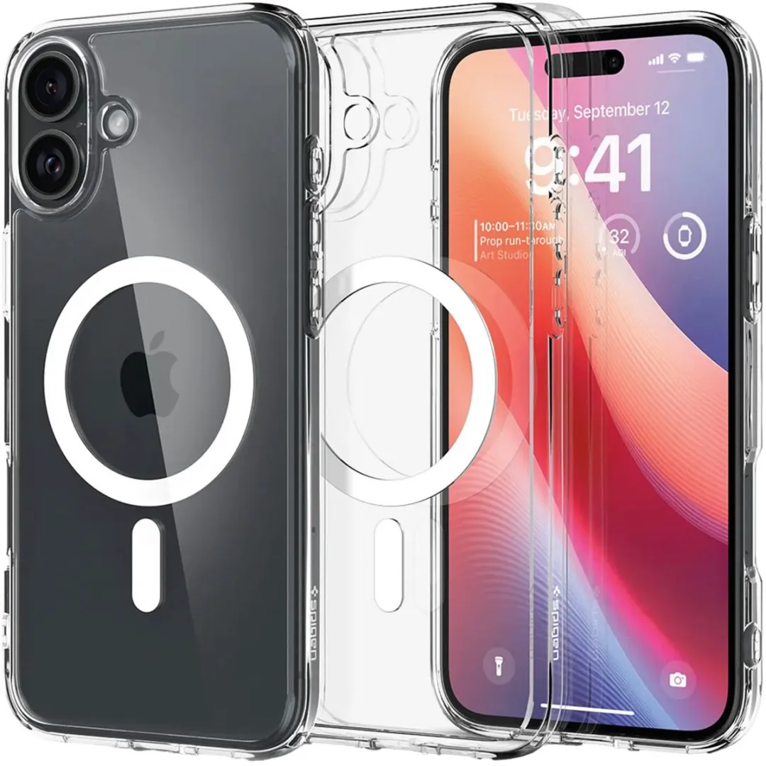 Spigen Ultra Hybrid MagFit ACS08205 Hoesje - iPhone 16 - Transparant Wit