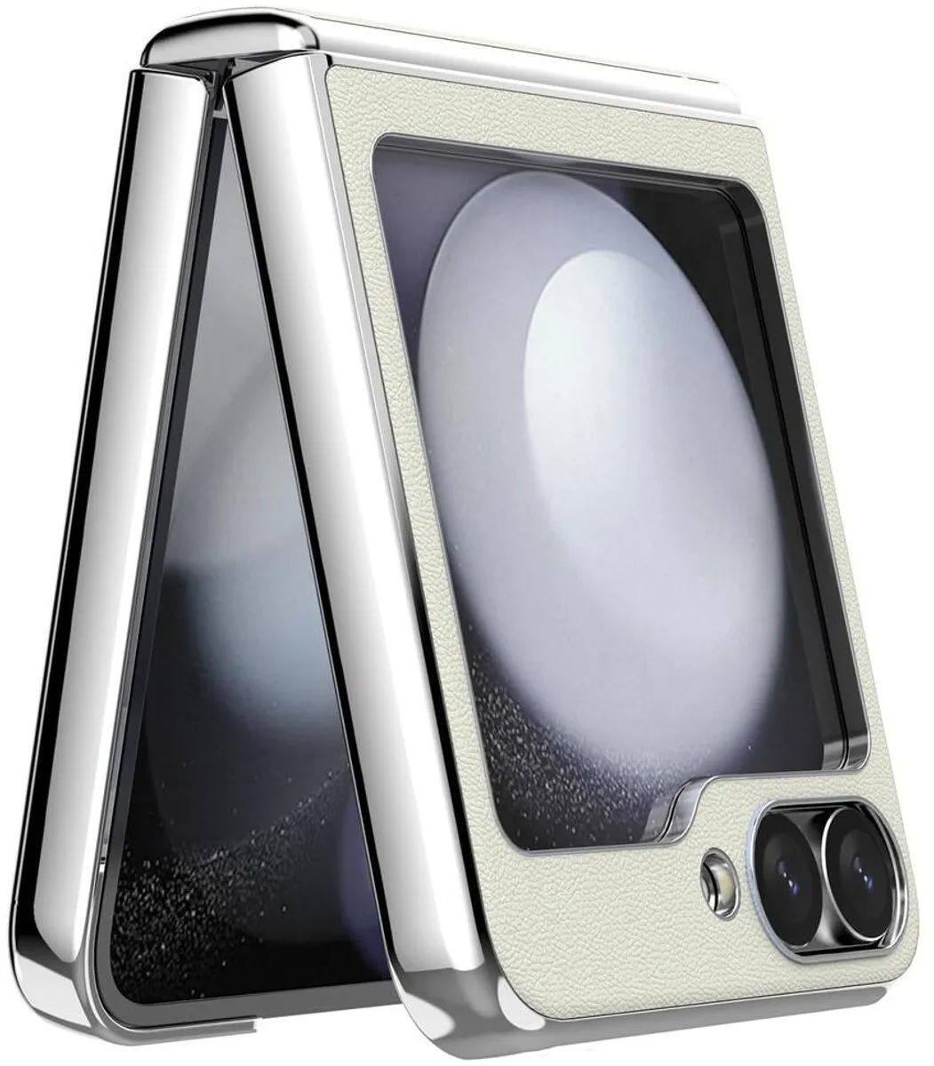 Nillkin CamShield Leather Flip Hoesje - Samsung Galaxy Z Flip 6/7 FE - Wit