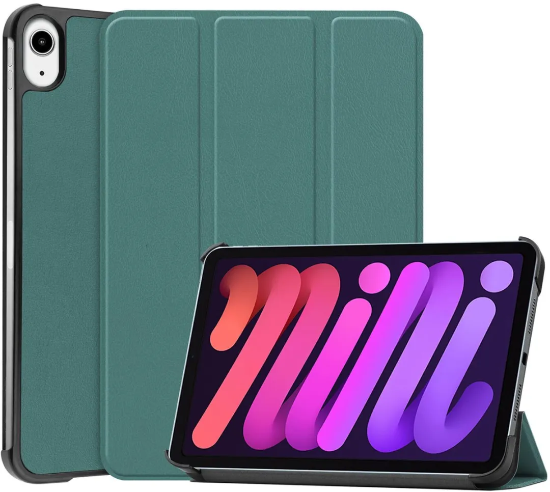 Imoshion SH00046350 Tablethoes - Apple iPad Mini 6/7 - Trifold Bookcase - Donkergroen