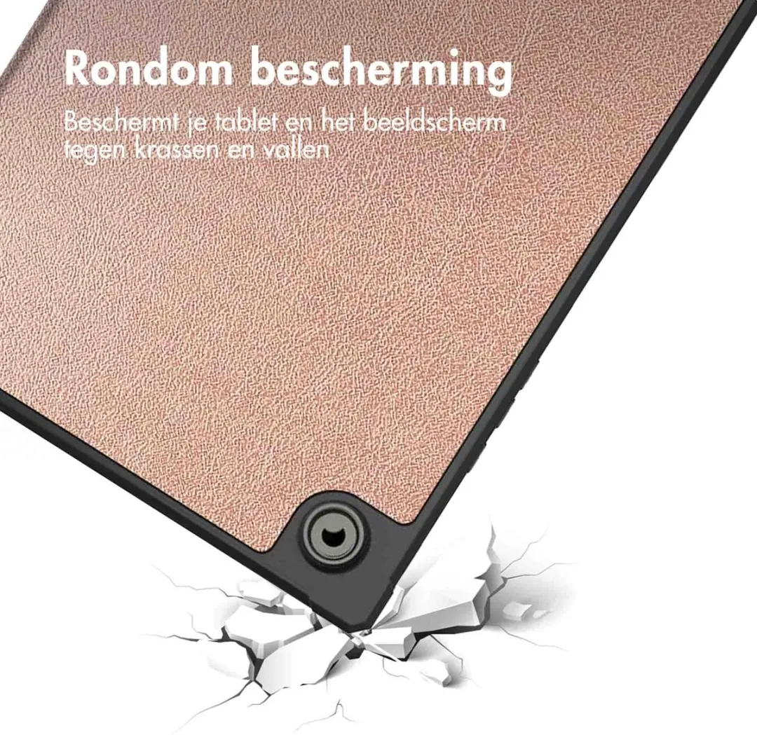 imoshiion Tablethoes Samsung Galaxy Tab A8 2021/2022 - Trifold Bookcase - Rosé goud