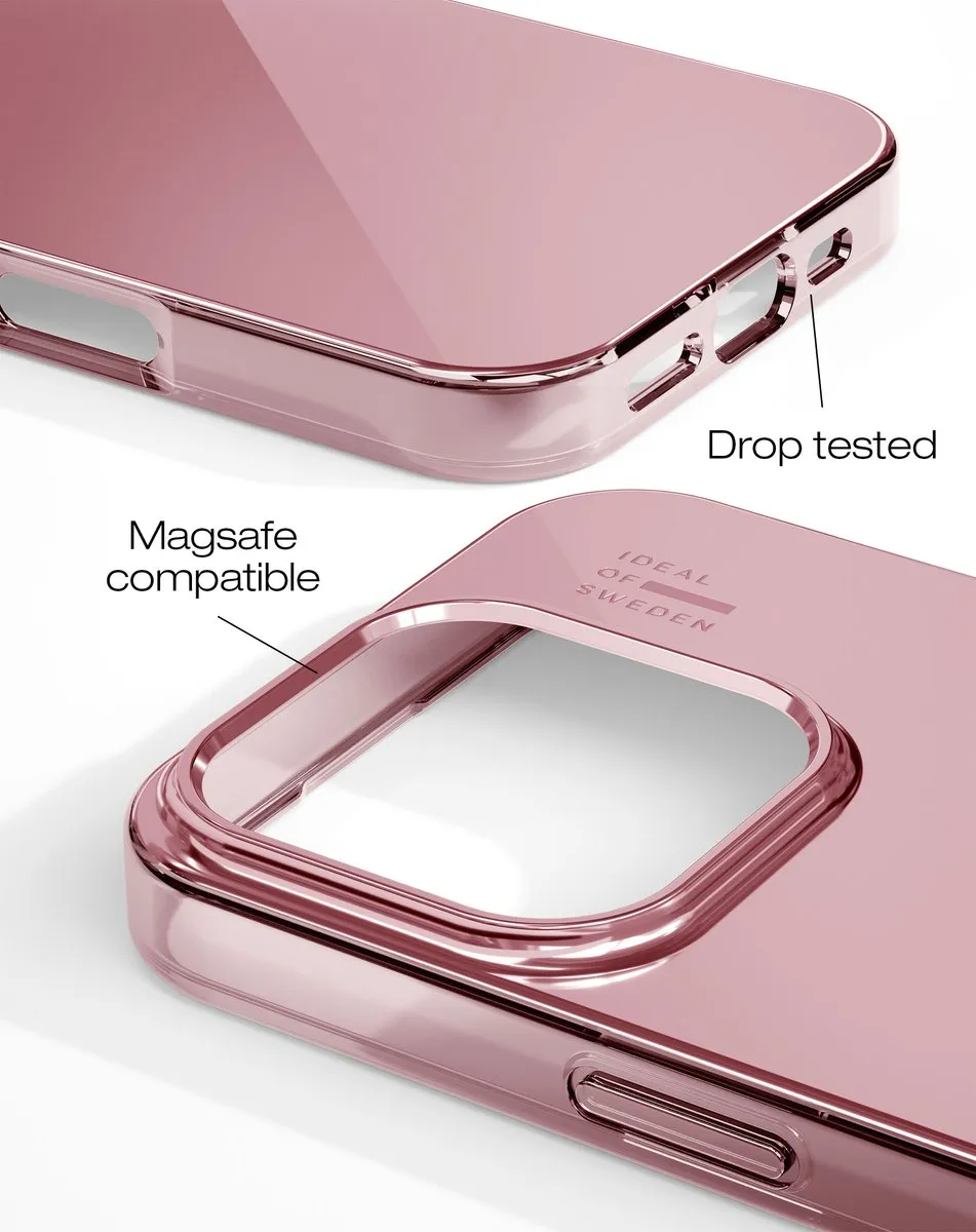 iDeal of Sweden Mirror Case MagSafe iPhone 16 Pro Max - Mirror Rose Pink - afbeelding 2 van 6