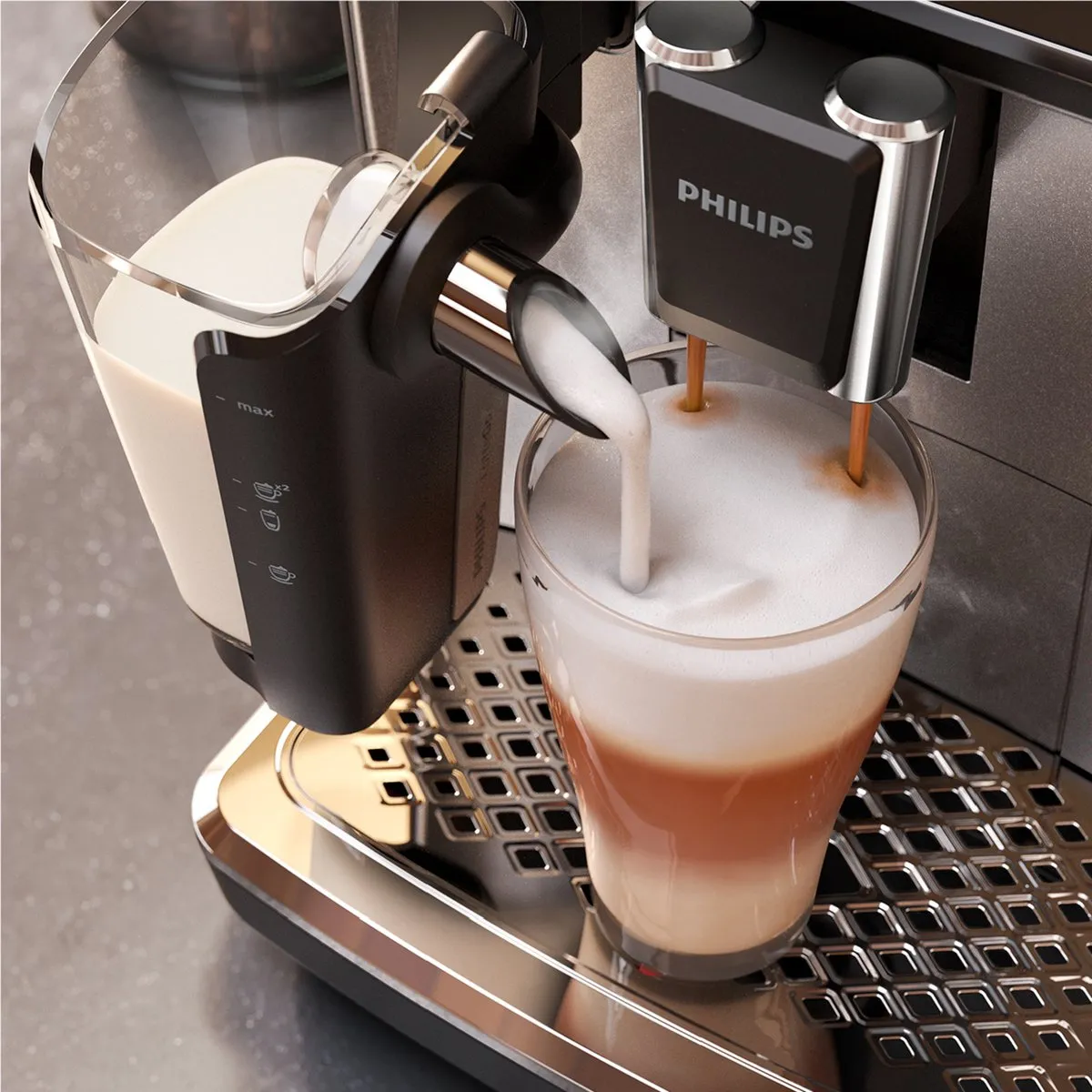 Philips LatteGo CA6708/10 Melksysteem - 250ml - Black/Transparent