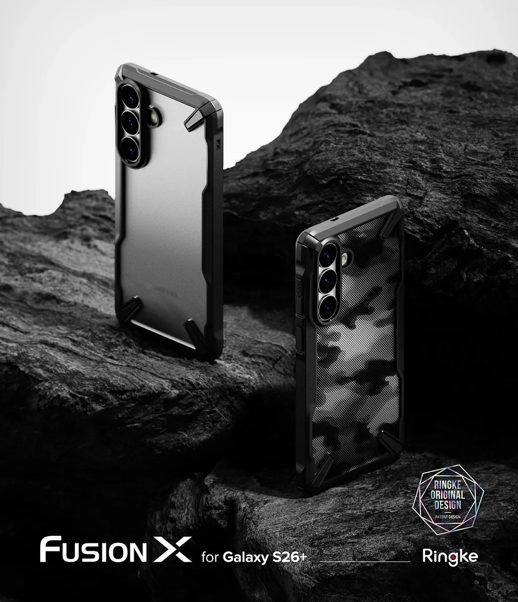 Ringke Fusion X Magnetic Hoesje Samsung Galaxy S26 Plus - Transparant Zwart