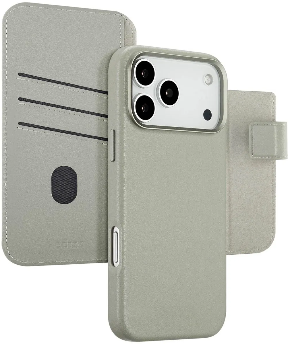 Accezz Hoesje iPhone 17 Pro Max Leather Bookcase 2-in-1