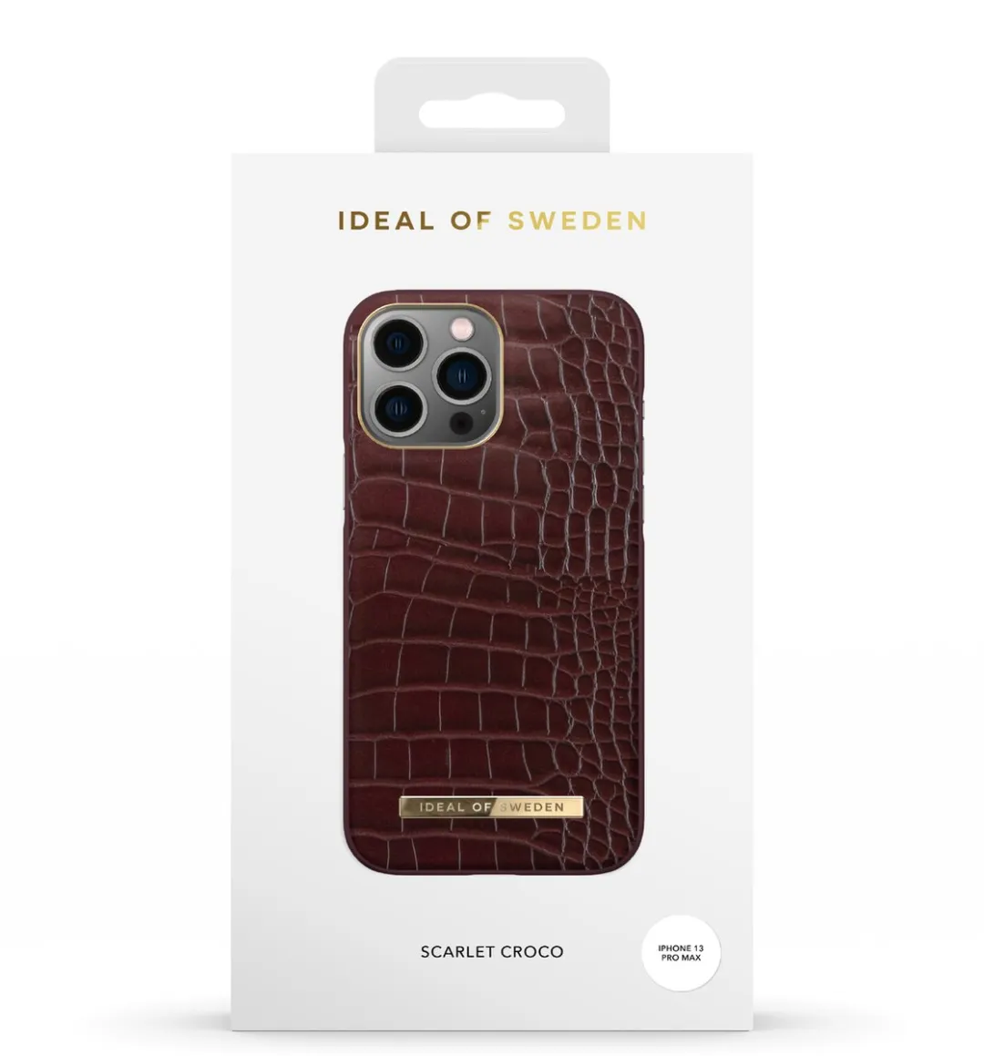 iDeal of Sweden iPhone 13 Pro Max Backcover Atelier Case - Scarlet Croco
