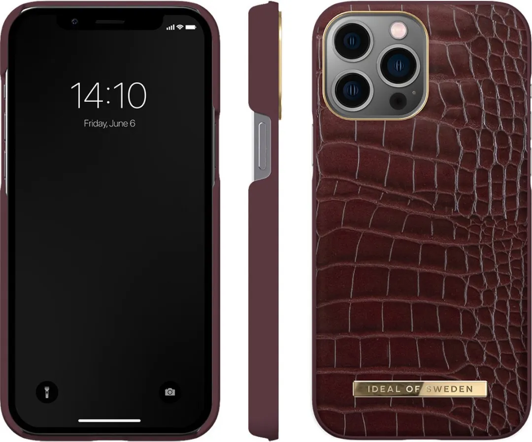 iDeal of Sweden iPhone 13 Pro Max Backcover Atelier Case - Scarlet Croco - afbeelding 6 van 6