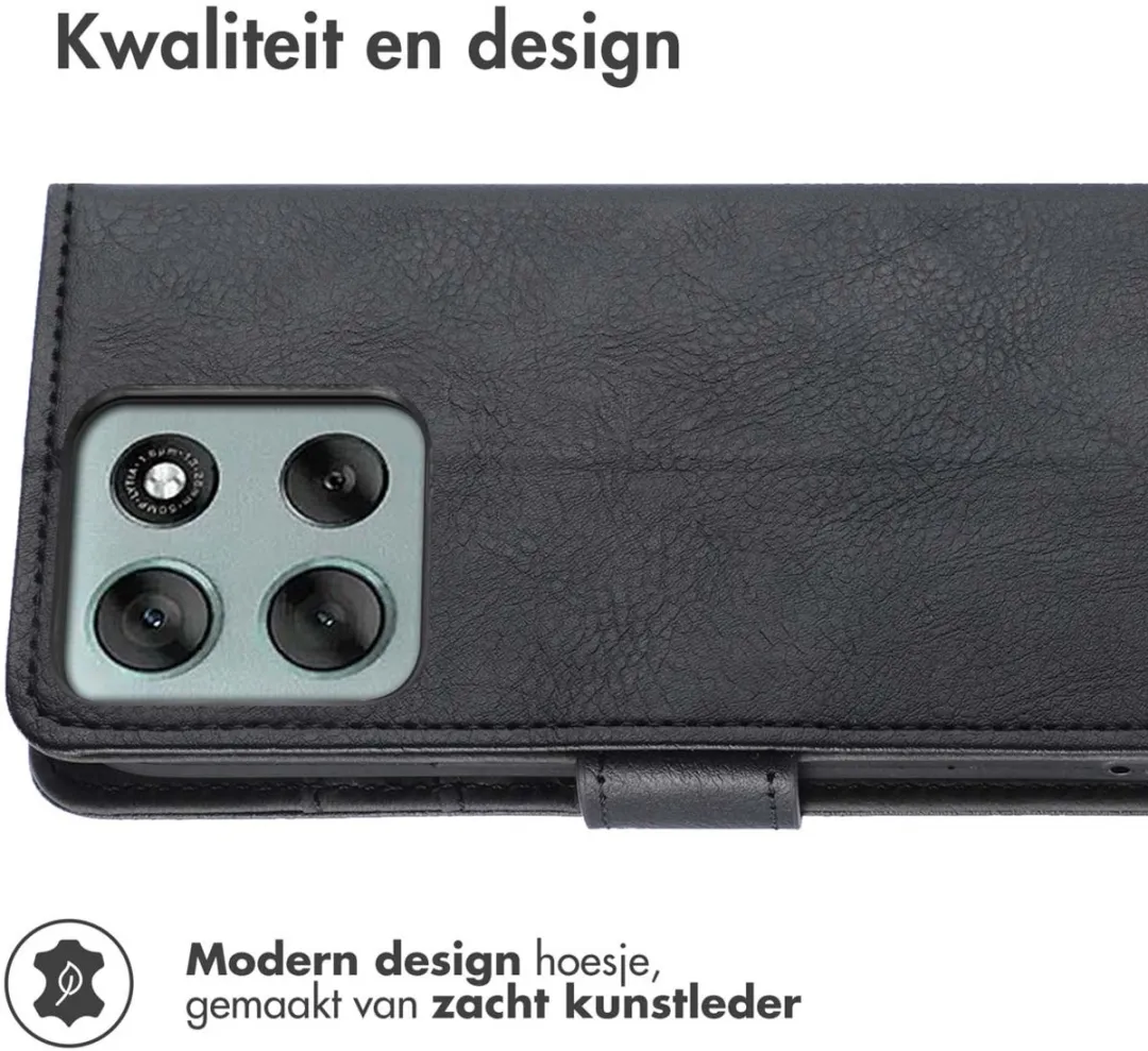 Imoshion Hoesje Motorola Moto G56 3 Pasjes - Zwart