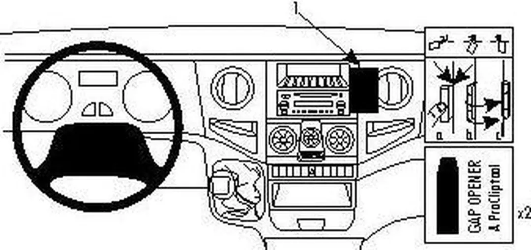 Brodit ProClip Angled 853969 Houder - Iveco Daily 2006-2014