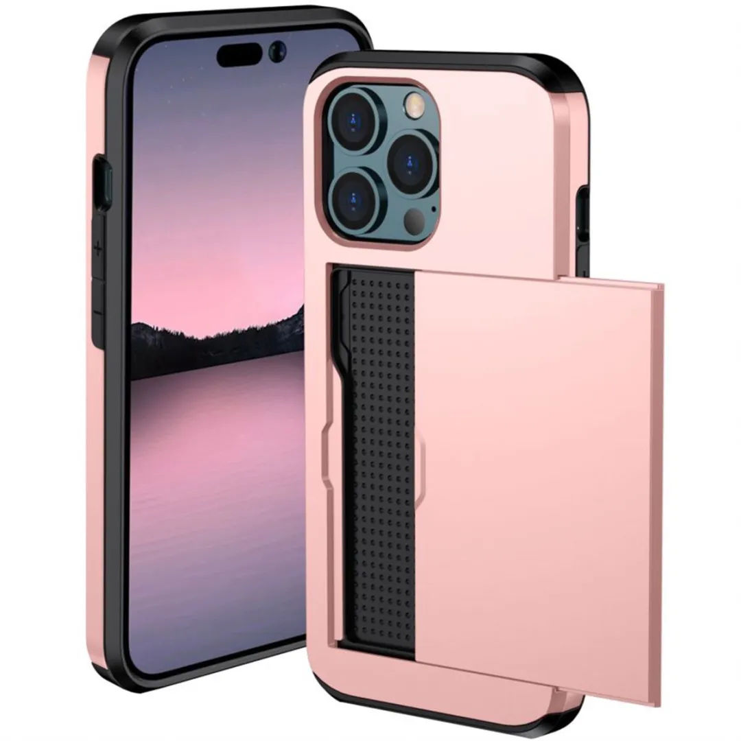 Imoshion Hoesje iPhone 14 Pro - Rosé Goud - 2 Pasjes