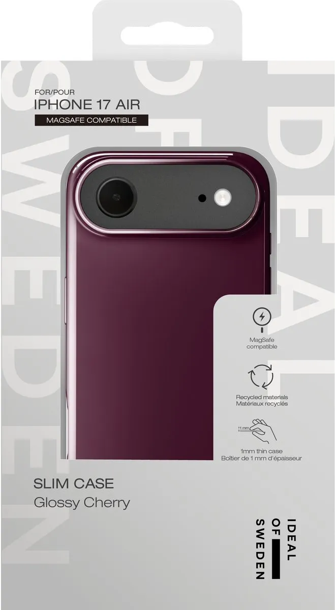 iDeal of Sweden Slim Case iPhone 17 Air - Glossy Cherry - IDSLCMS-I2566-584 - afbeelding 6 van 6