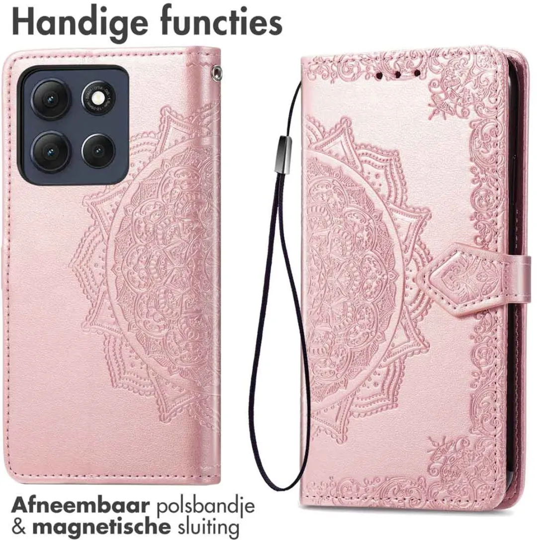 Imoshion Hoesje Motorola Moto G86 Mandala Rosé Goud - 3 Stuks