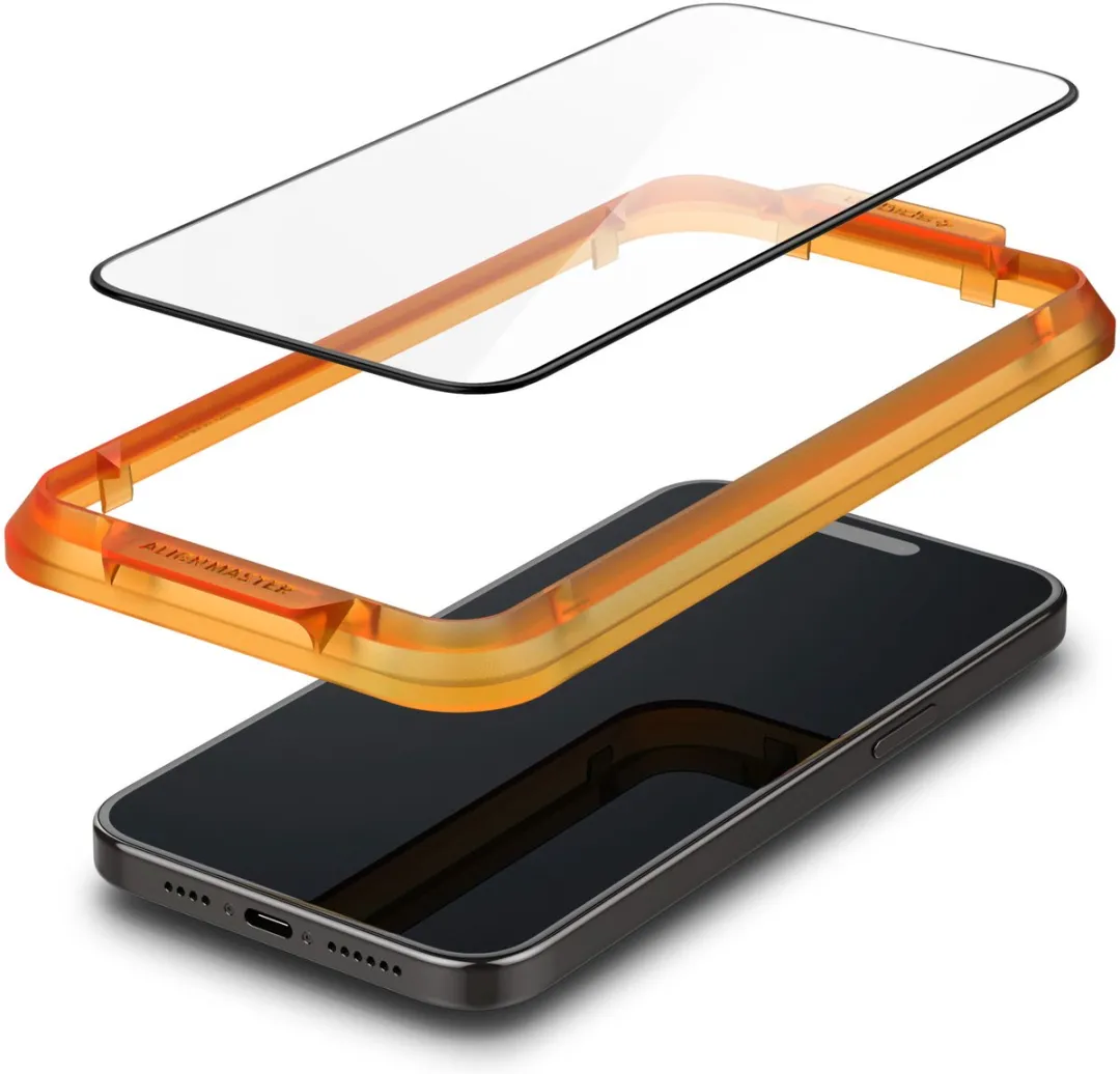 Spigen AlignMaster Glas iPhone 15 Pro Max - 2 Stuks - Zwart