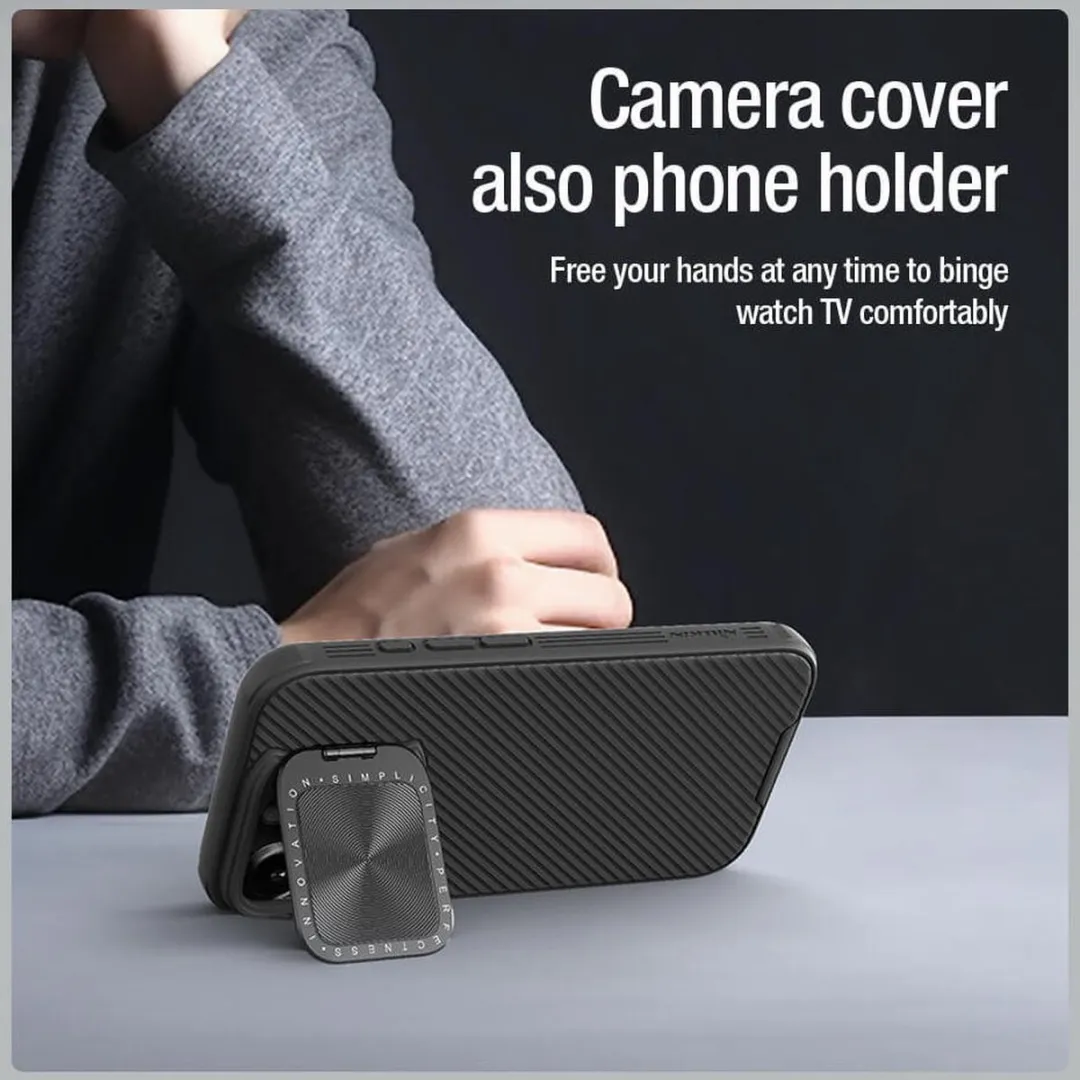 Nillkin CamShield Prop Magnetic Hoesje iPhone 16 Pro - MagSafe - Zwart - afbeelding 6 van 6