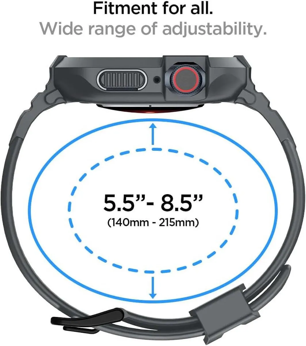 Spigen Rugged Armor Pro - Apple Watch 44/45mm Hoesje & Band Grijs - afbeelding 6 van 6