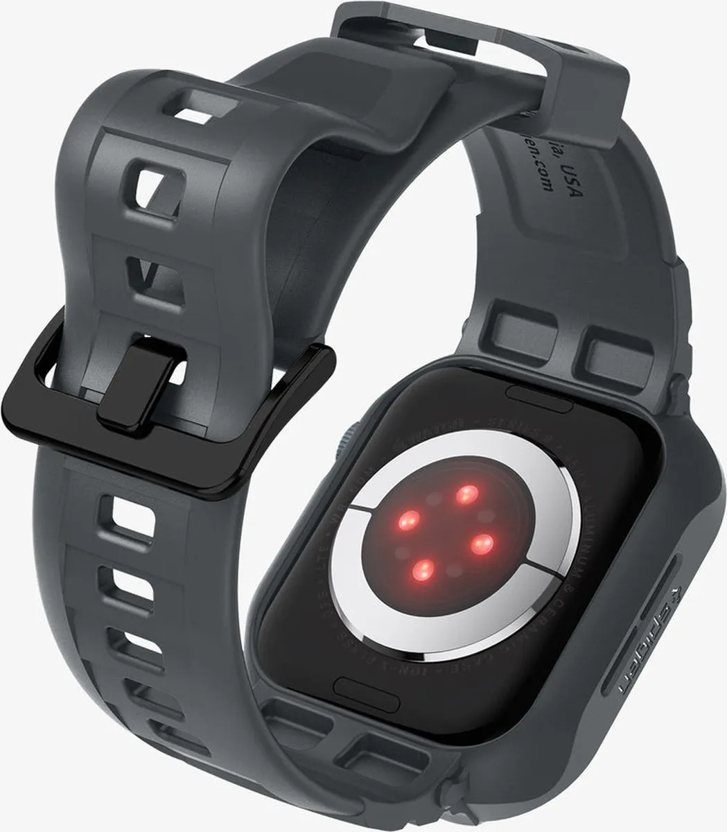 Spigen Rugged Armor Pro - Apple Watch 44/45mm Hoesje & Band Grijs - afbeelding 3 van 6