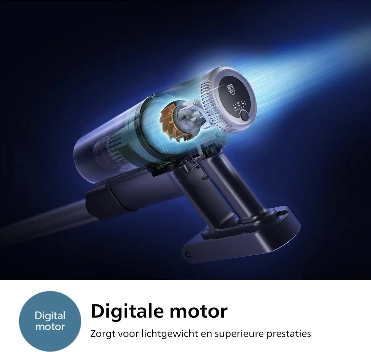 Philips Steelstofzuiger XC3132/01 Dweilfunctie - Zwart/Blauw