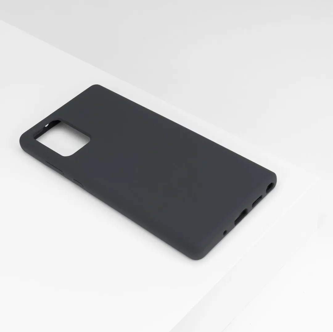 BMAX Siliconen Hoesje Samsung Galaxy Note20 - Antraciet - afbeelding 6 van 6