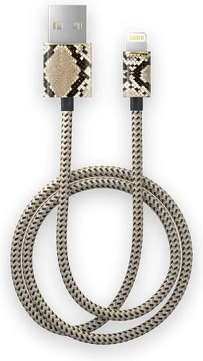 iDeal of Sweden Fashion Cable Lightning 2m Sahara Snake - Zwart