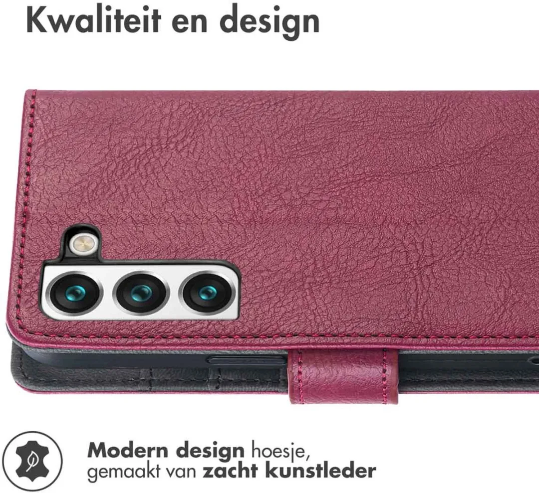 Imoshion Hoesje Samsung Galaxy S22 - 3 Pasjes - Bordeaux - afbeelding 2 van 6