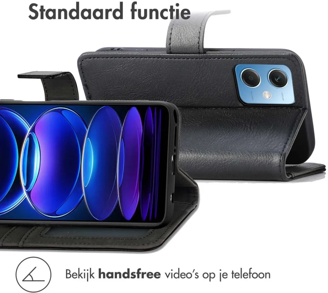 Imoshion Hoesje Xiaomi Redmi Note 12 - 3 Pasjes - Zwart