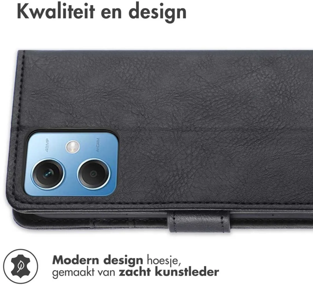 Imoshion Hoesje Xiaomi Redmi Note 12 - 3 Pasjes - Zwart