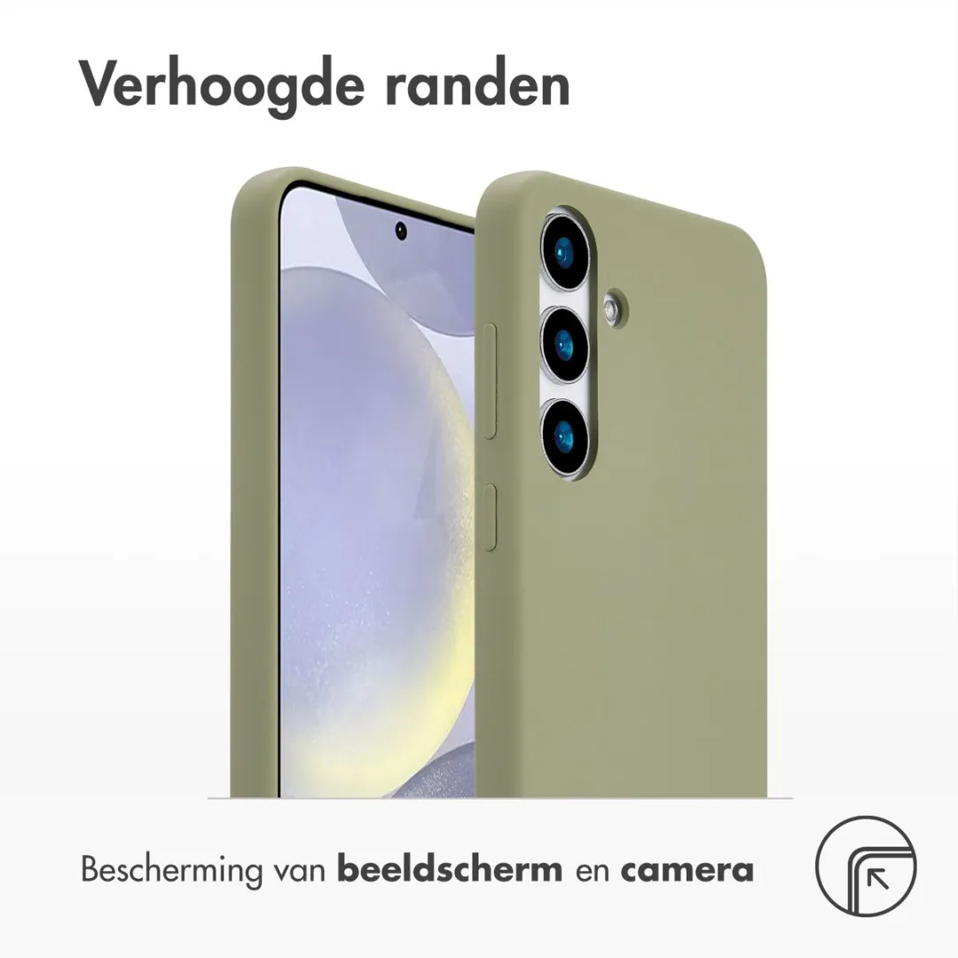 Accezz Hoesje Samsung Galaxy S24 Plus Olijfgroen - Magnetische Ring