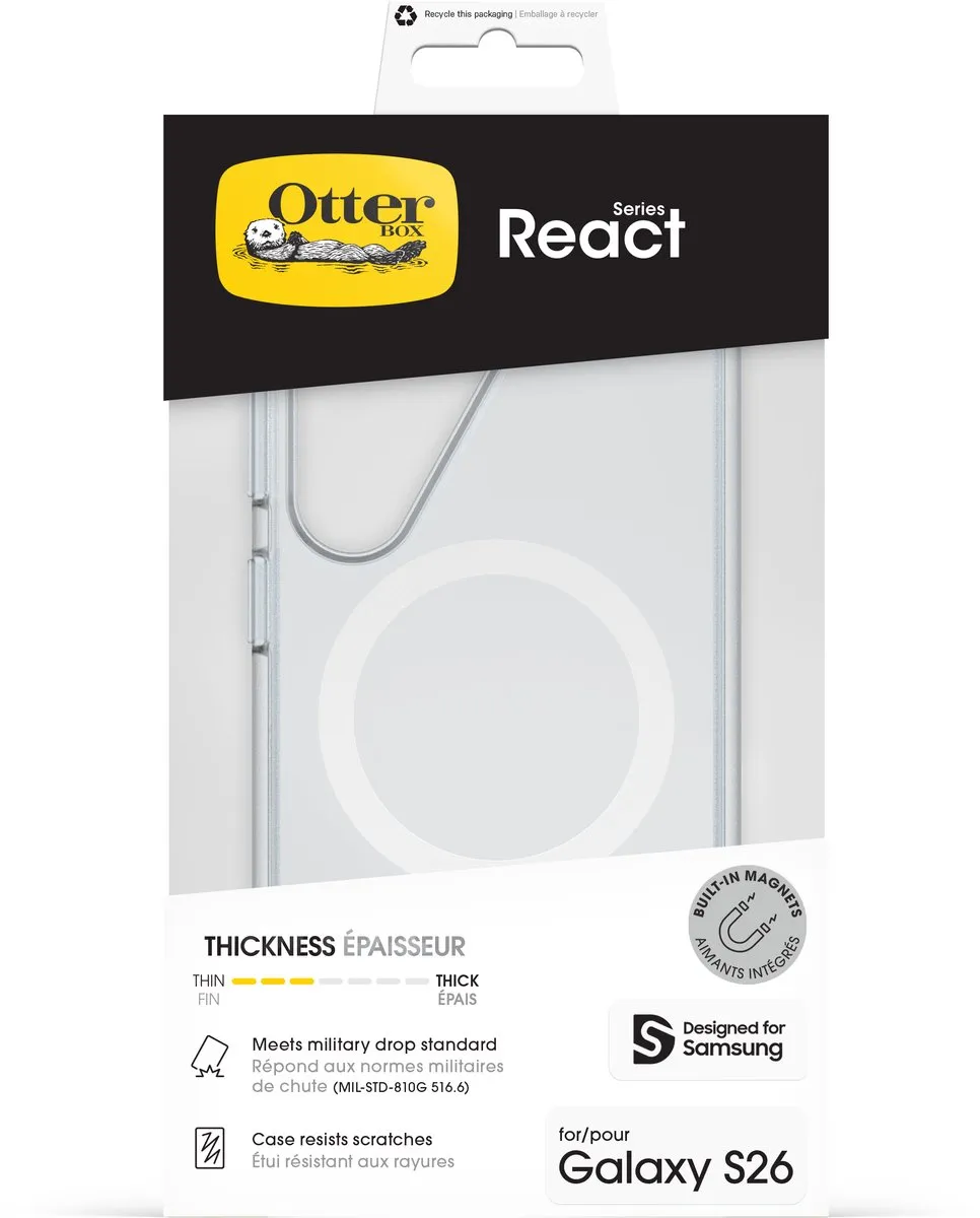 OtterBox React Magnets Case Samsung Galaxy S26 - Transparant - 77-99941