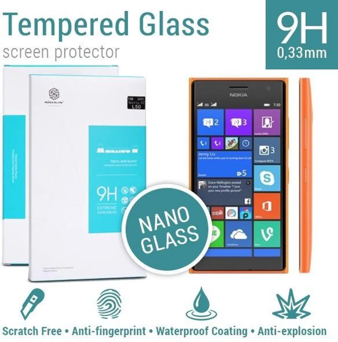 Nillkin Tempered Glass 9H Nano Nokia Lumia 730/735