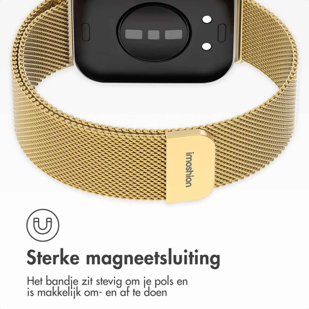 Imoshion Milanees Magnetisch Bandje - Huawei Watch Fit 3 - Goud