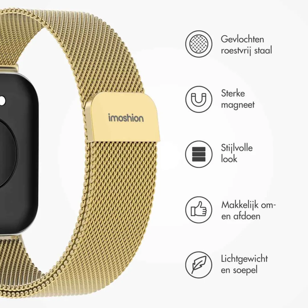 Imoshion Milanees Magnetisch Bandje - Huawei Watch Fit 3 - Goud