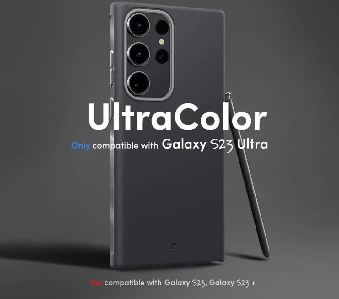 Spigen Cyrill Color Brick Hoesje ACS05648 - Samsung Galaxy S23 Ultra - Zwart