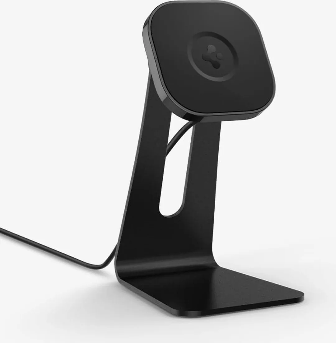 Spigen OneTap MagSafe Bureau Houder 7.5W - Zwart