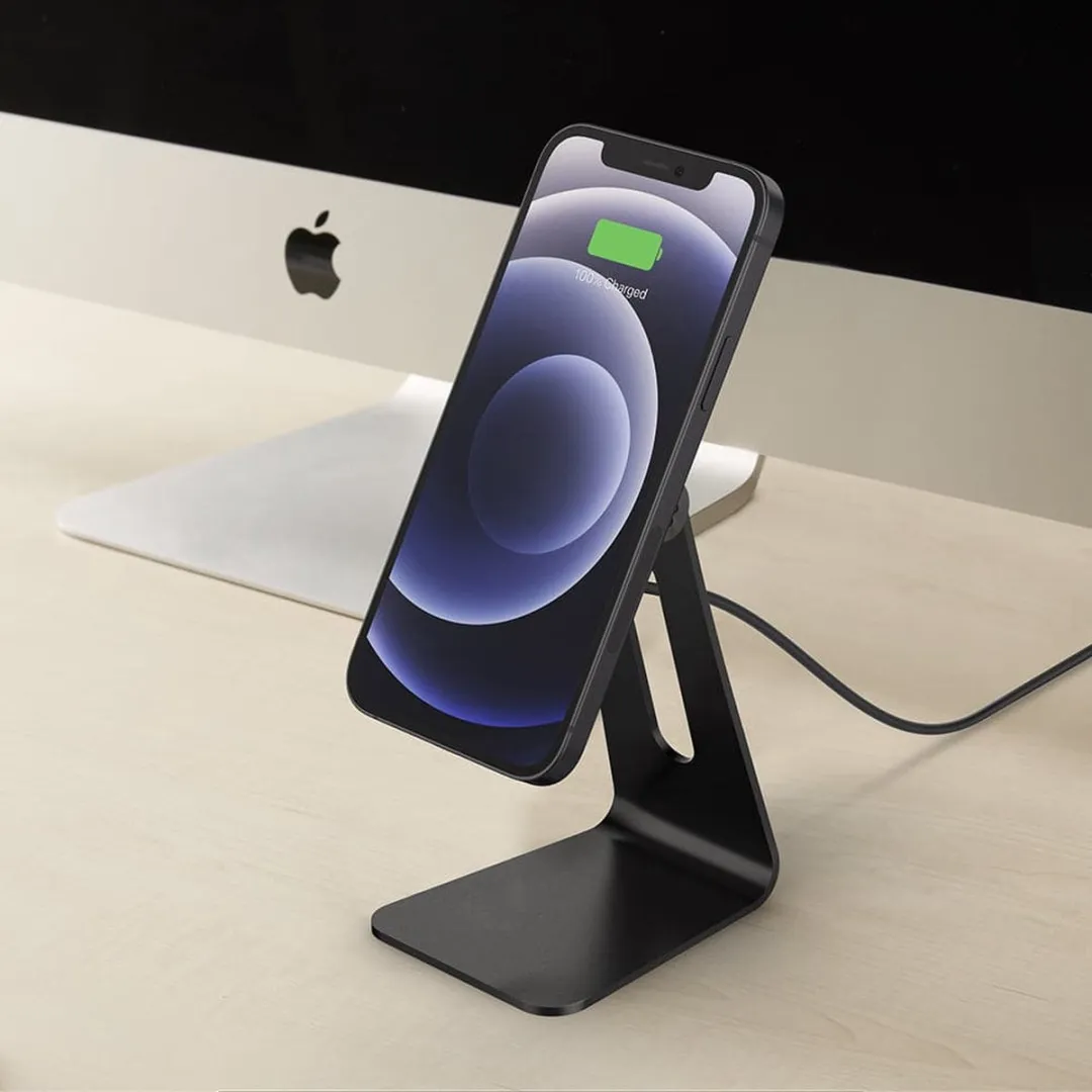 Spigen OneTap MagSafe Bureau Houder 7.5W - Zwart