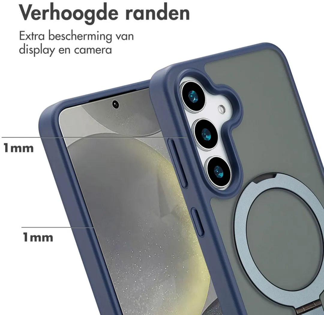 Accezz Hoesje Samsung Galaxy S25 Magnetische Ring - Blauw