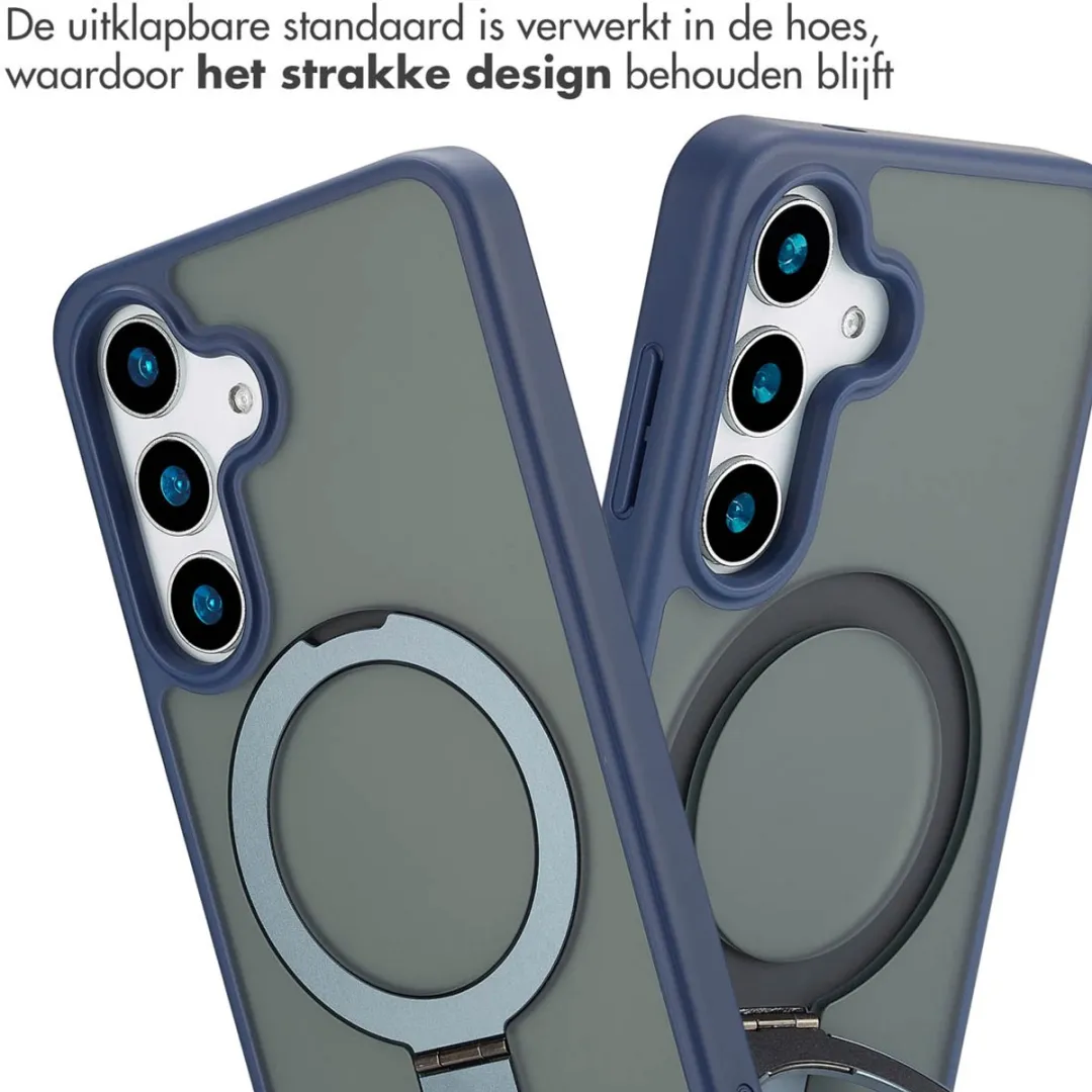 Accezz Hoesje Samsung Galaxy S25 Magnetische Ring - Blauw