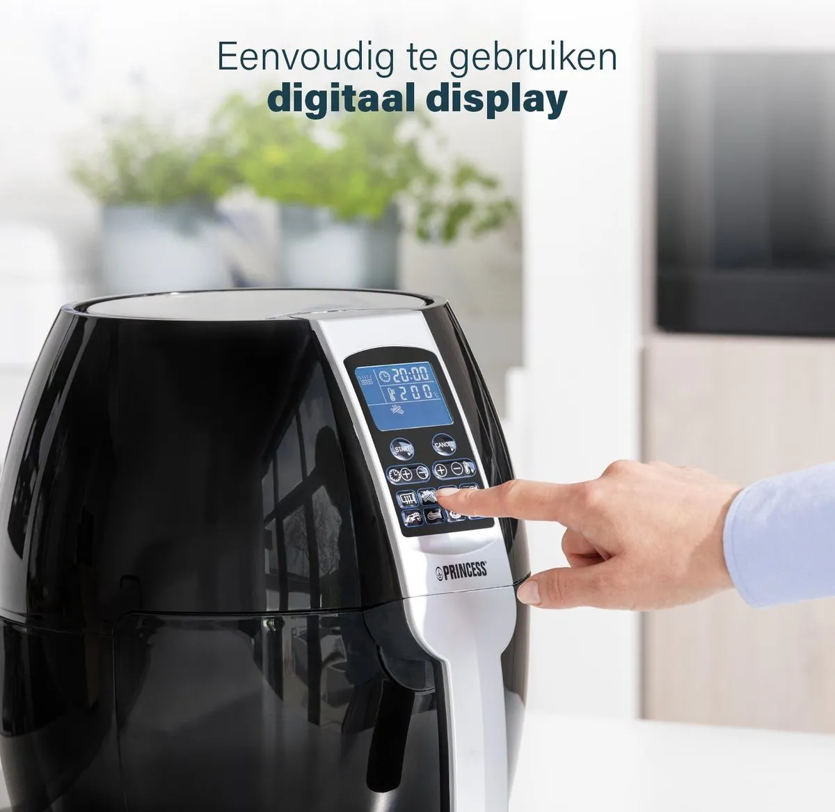 Princess Digitale Airfryer XL 182021 - 3.2L - 8 Programma's - Zwart