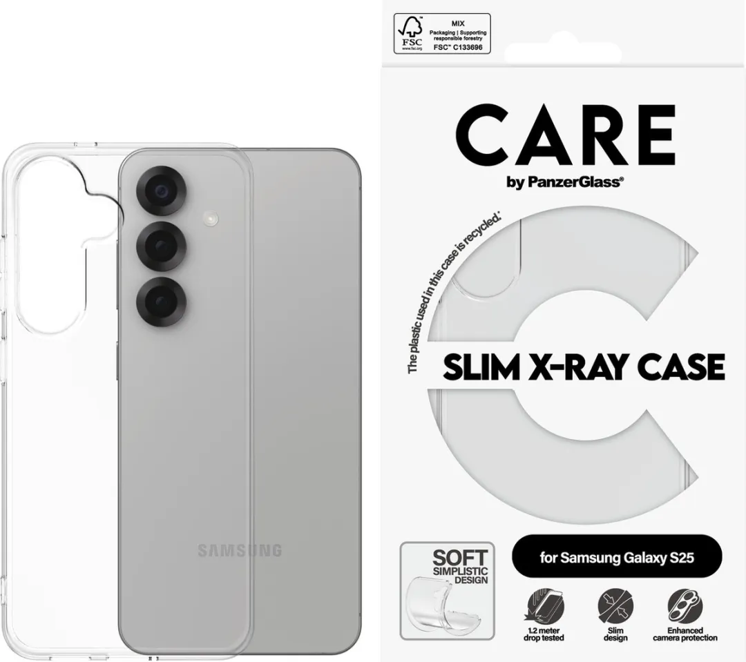 PanzerGlass CARE by Fashion X-Ray Hoesje Samsung Galaxy S25 - Transparant