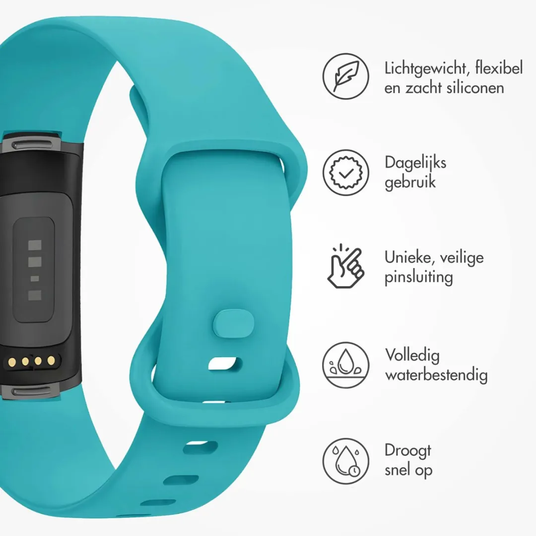 Imoshion Siliconen Bandje Fitbit Charge 5/6 - L - Turquoise
