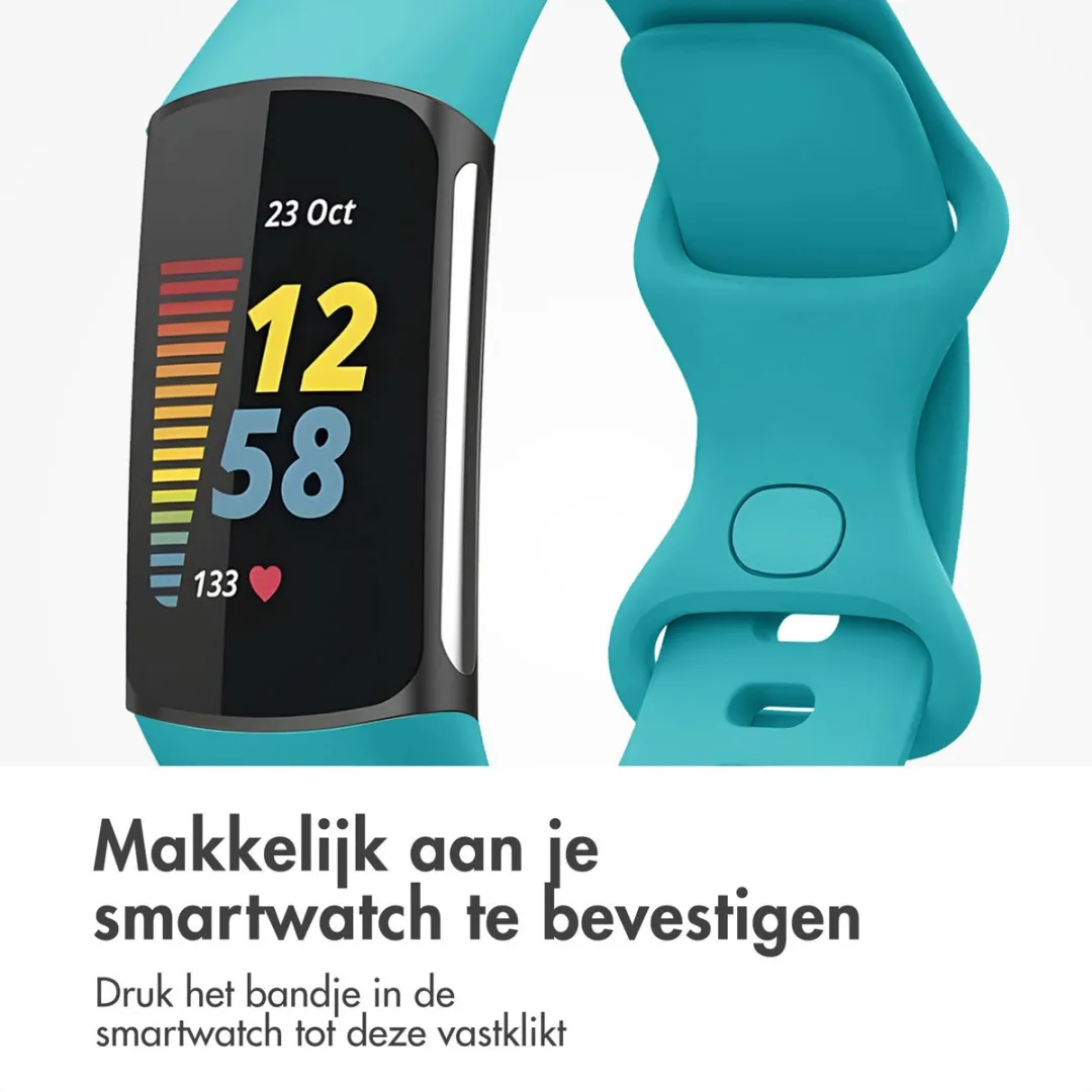 Imoshion Siliconen Bandje Fitbit Charge 5/6 - L - Turquoise