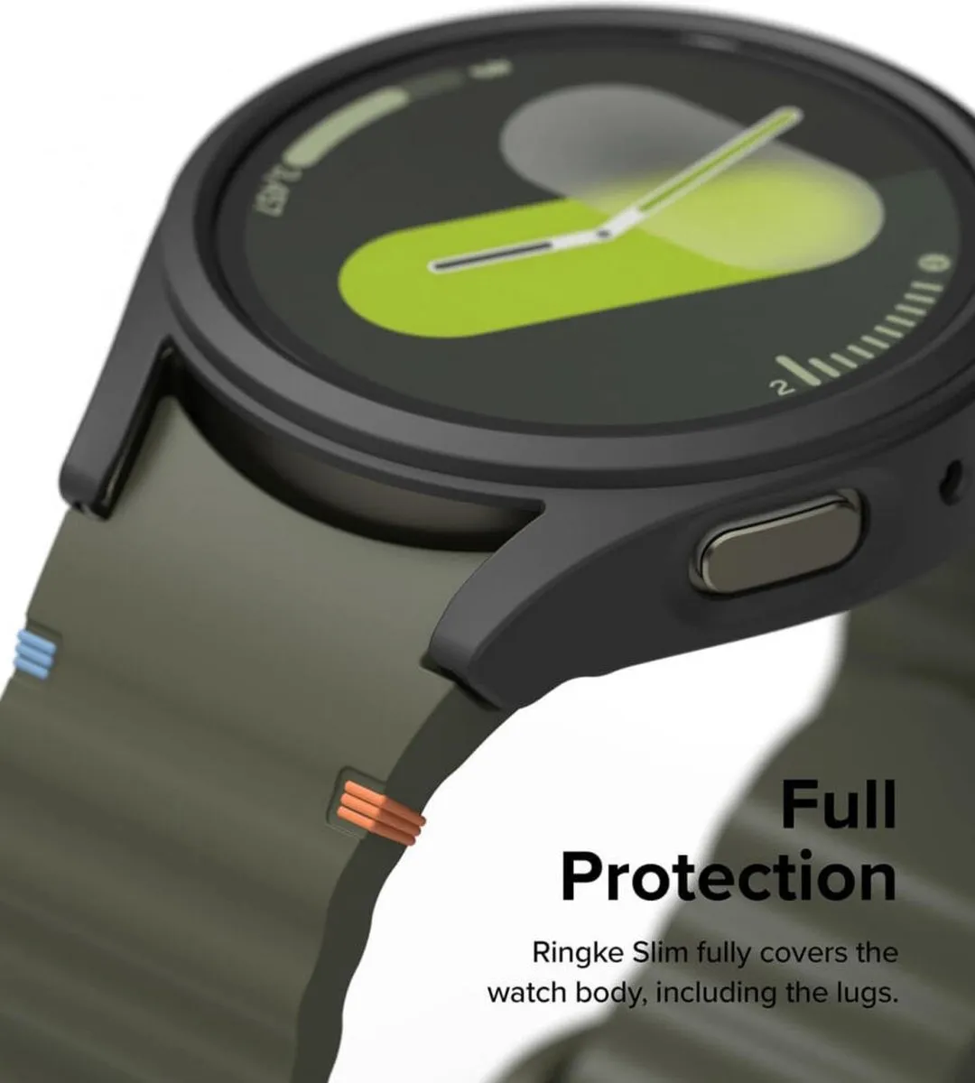 Ringke Slim+Glass Hoesje Screen Protector Samsung Galaxy Watch 7 44mm - Matte Zwart