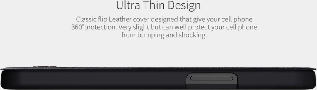 Nillkin Qin Leather Case iPhone 12 Pro Max - 2 Pasjes - Zwart - afbeelding 3 van 6