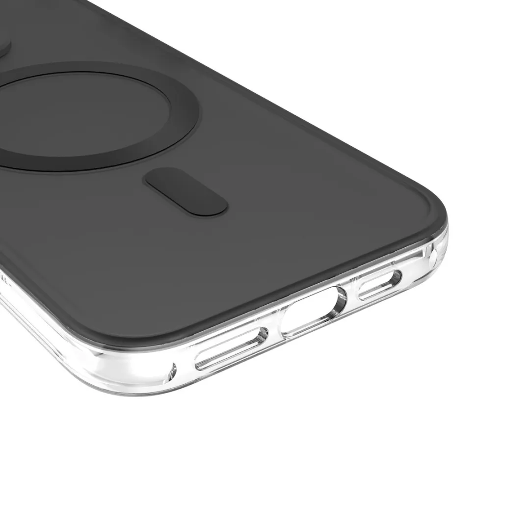 Decoded Clear Frosted Hoesje iPhone 16 Pro Max - Zwart