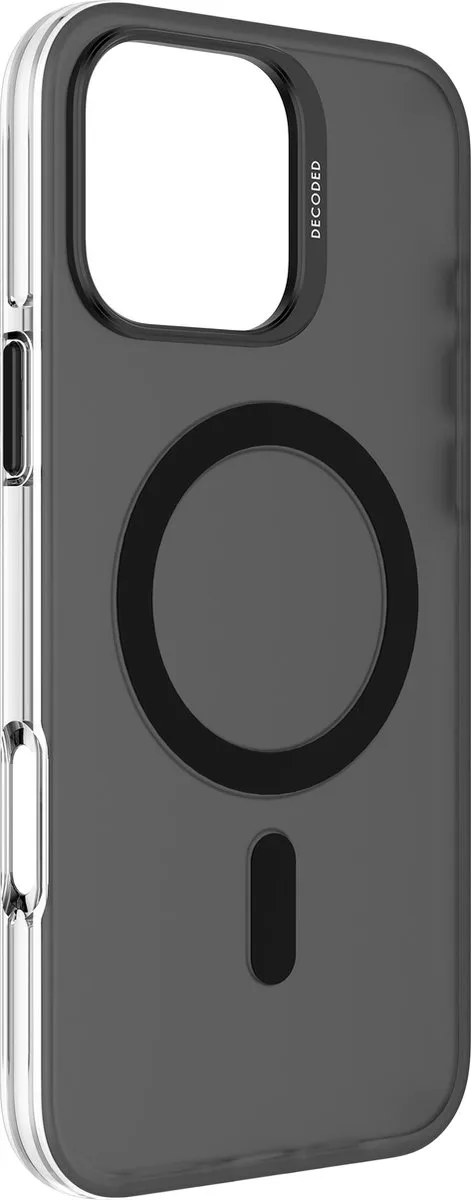 Decoded Clear Frosted Hoesje iPhone 16 Pro Max - Zwart - afbeelding 6 van 6
