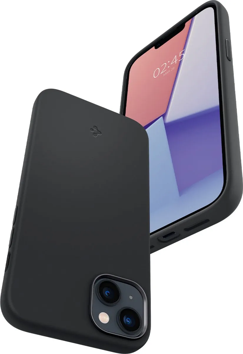 Spigen Silicone Fit MagSafe Hoesje iPhone 14 - Zwart