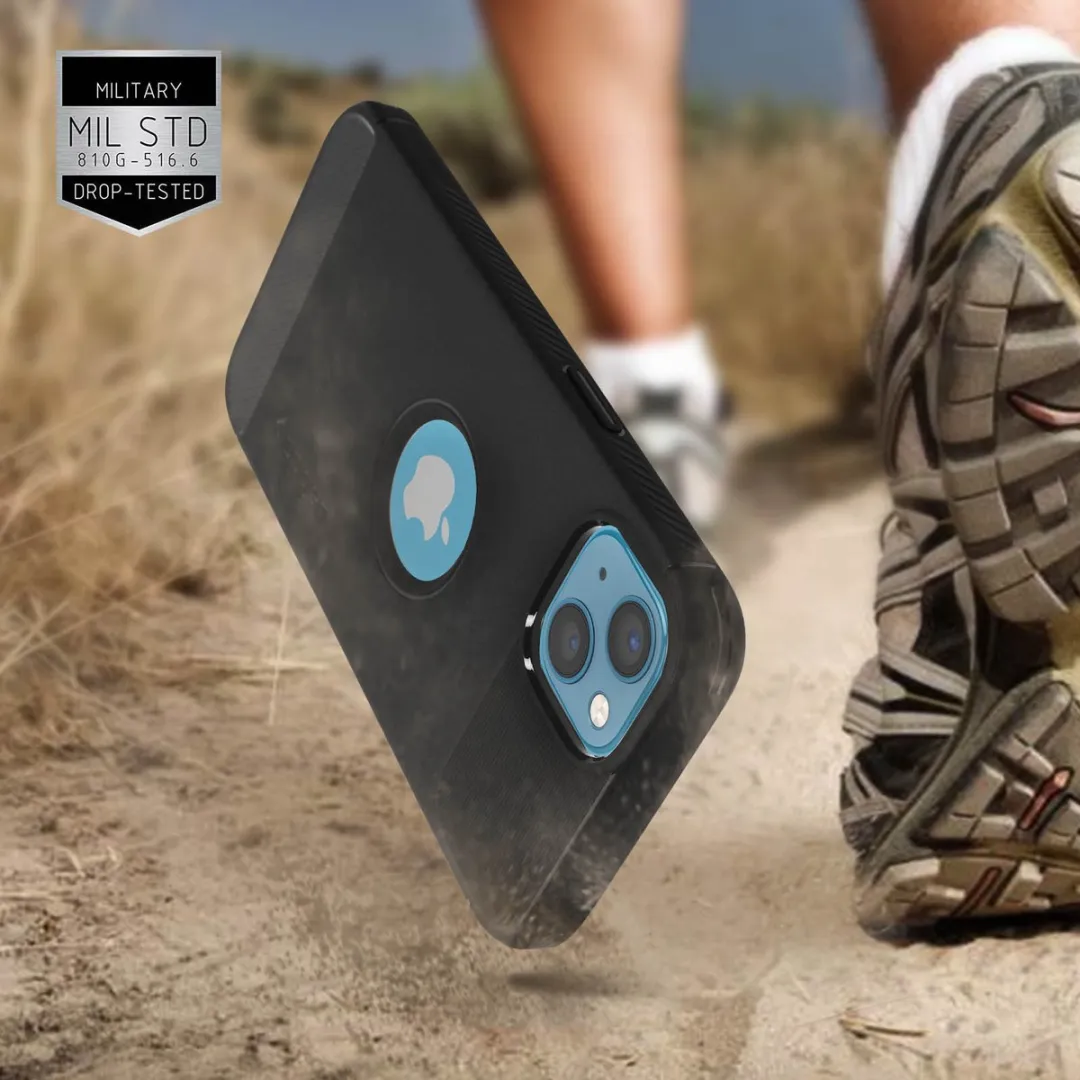Spigen Rugged Armor TPU Hoesje iPhone 13 - Zwart