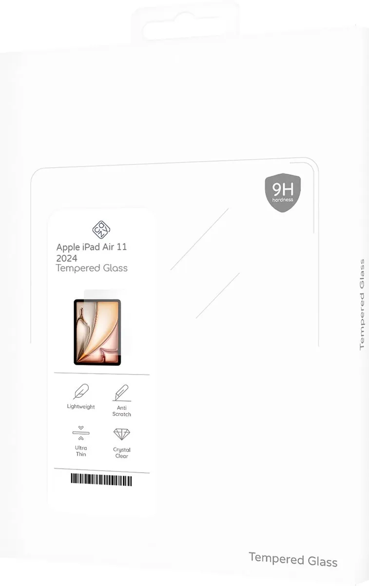 Just in Case Cazy Screenprotector iPad Air 11 Glas - AIA10.920246GTGSP - Transparant